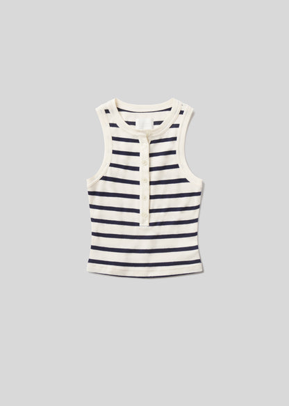 Caralyn Tank in Azure Stripe flat