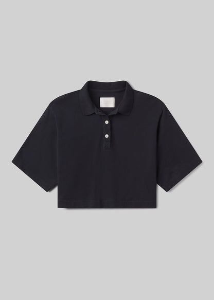 Lowen Polo Shirt in True Navy flat