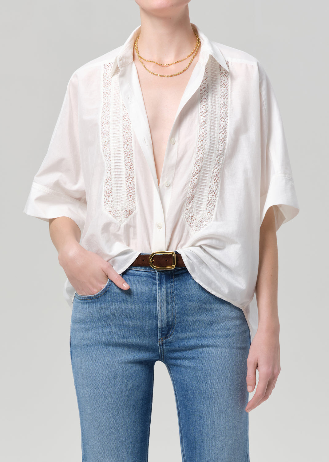 Claire Shirt With Lace
In White from Citizens of Humanity - $268