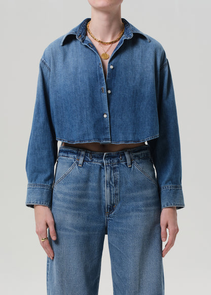 Ana Cropped Shirt in Somerset front