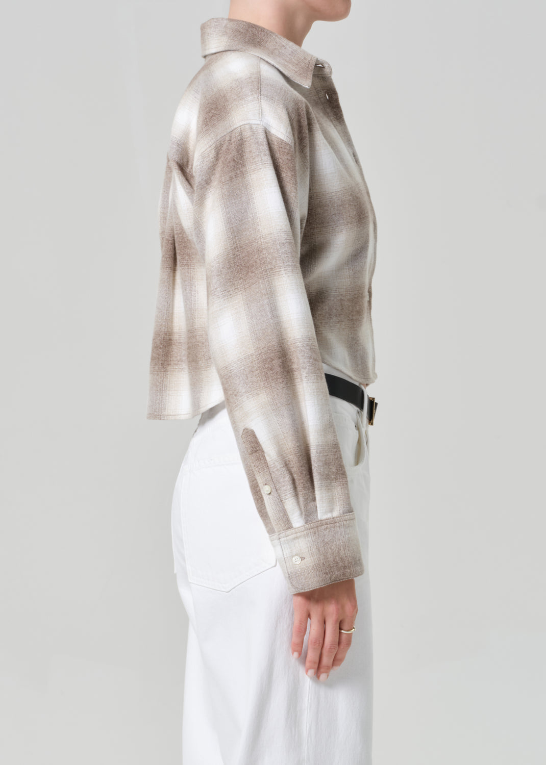 き*ぜ様 BELVET Cropped checkered shirt 半袖シャ き*ぜ様 BELVET Cropped checkered shirt 半袖シャ Cropped checkered