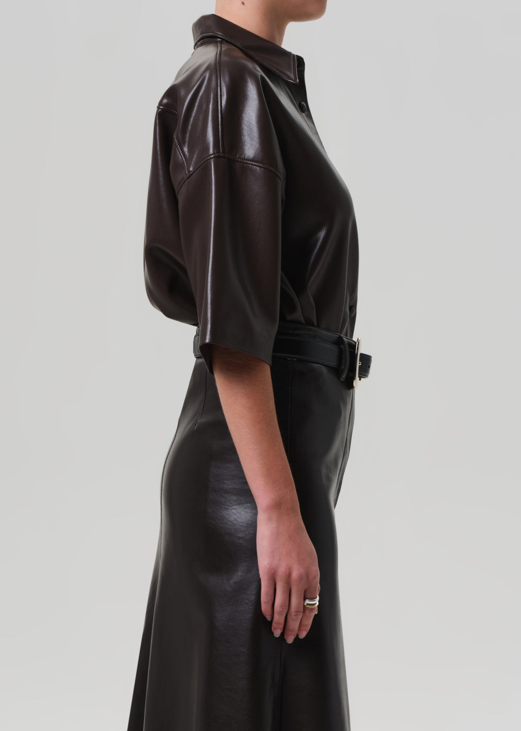 Frances Cropped Cape Button Up main image 1