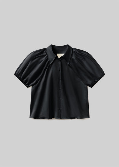 Leila Blouse in Black flat