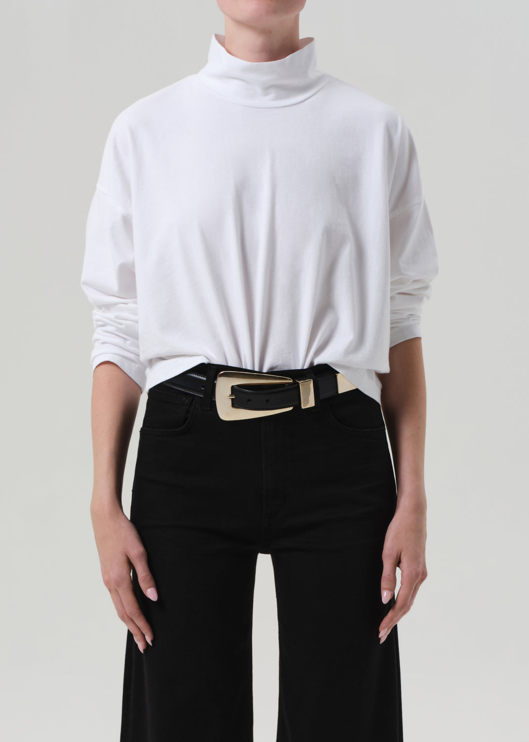 希少！オーガニックパイル8gshoot MOCKNECK SHIRT白 希少！オーガニックパイル8gshoot MOCKNECK SHIRT白