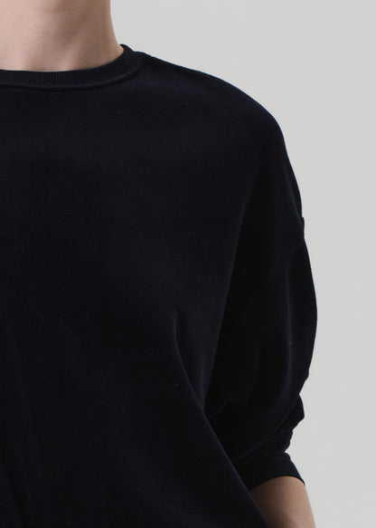 Vintage Crewneck Velour in Notte