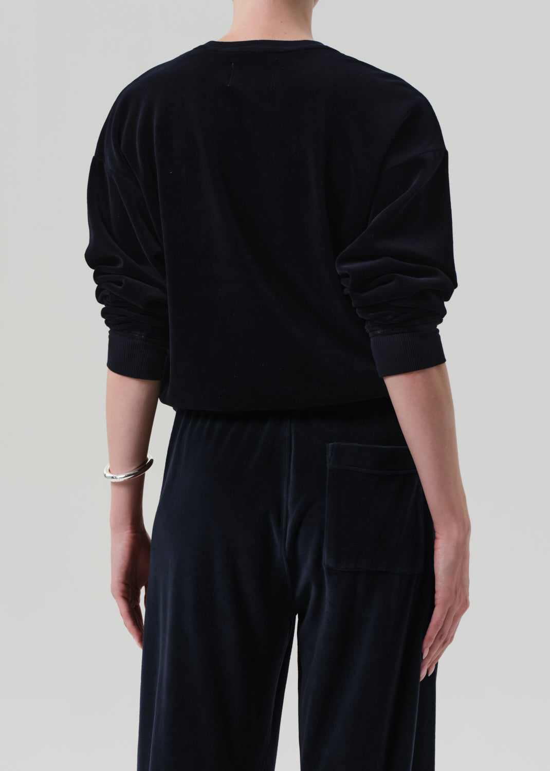 Vintage Crewneck Velour in Notte