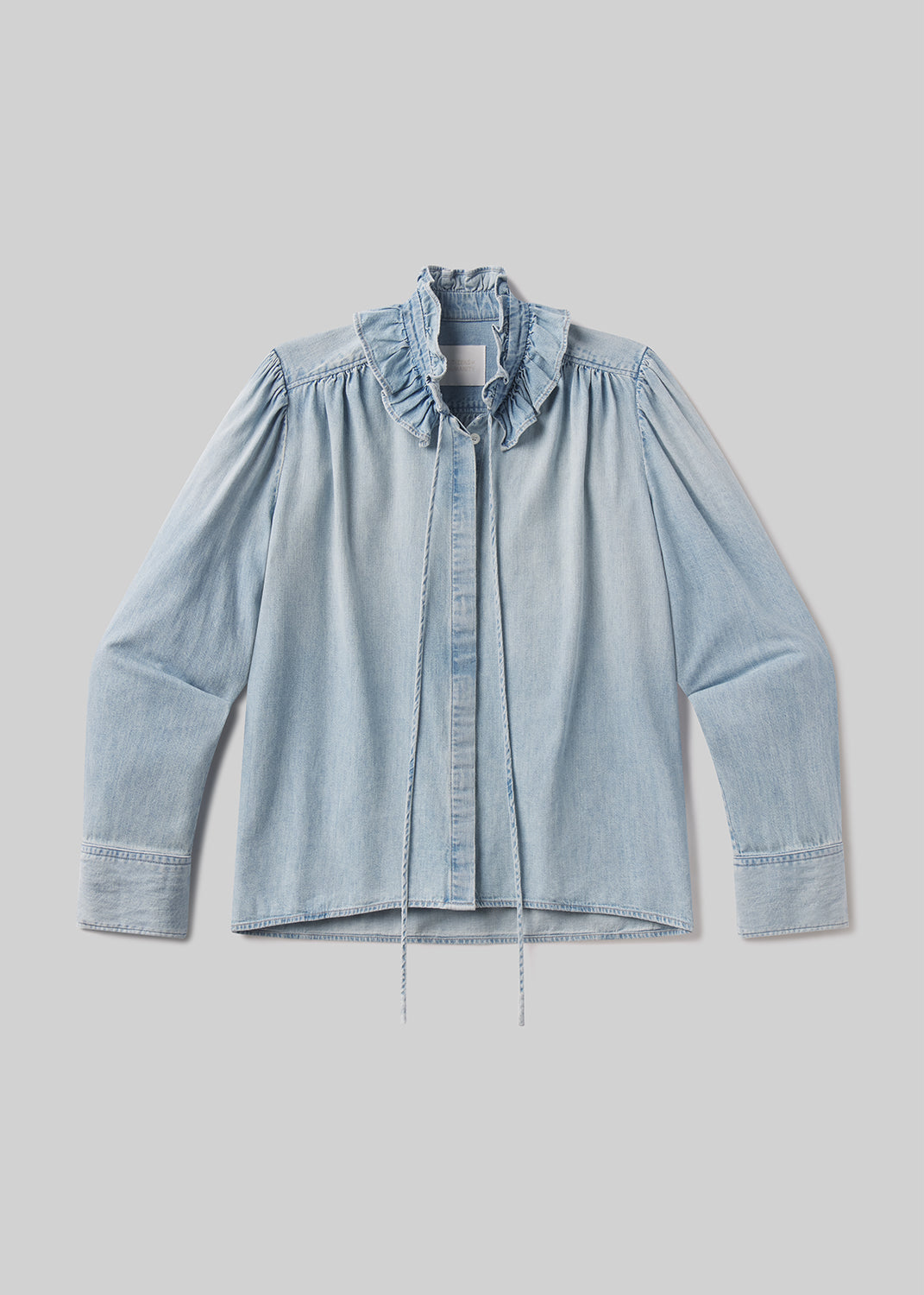 Calista Frill Collar Shirt in Skylar flat
