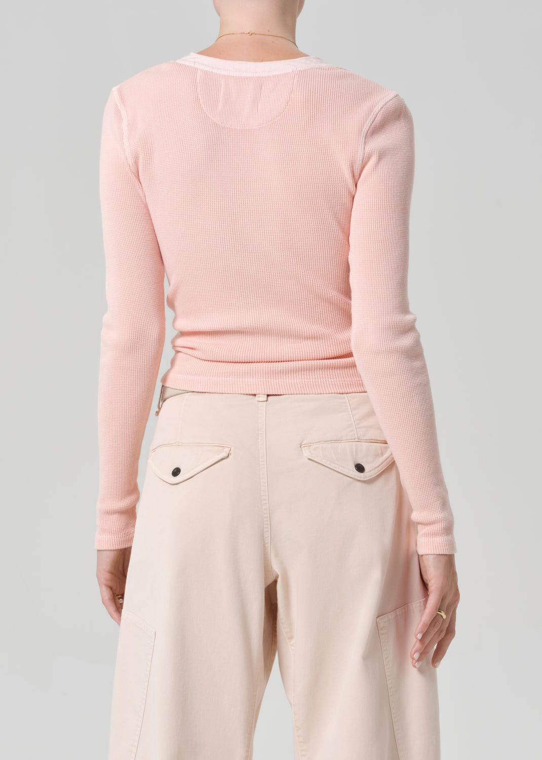 Drea Waffle Henley in Melon Creme – Citizens of Humanity