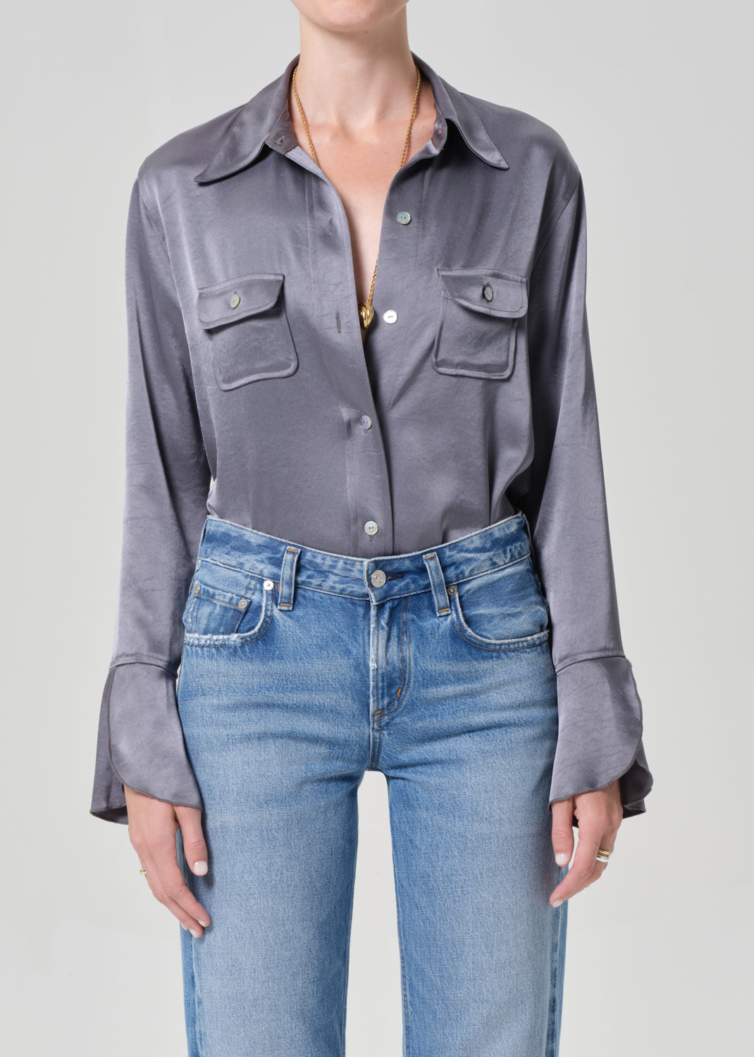 Tulip Sleeve Shirt
In Stone