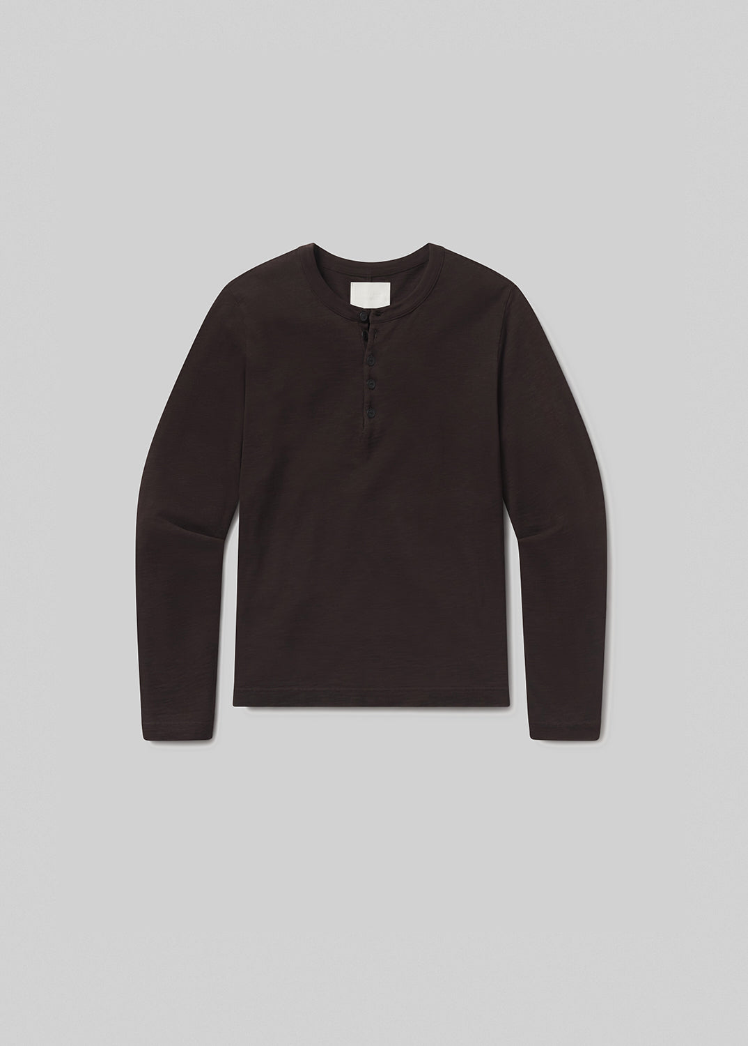 Classic Henley Sueded Jersey in Barrister flat