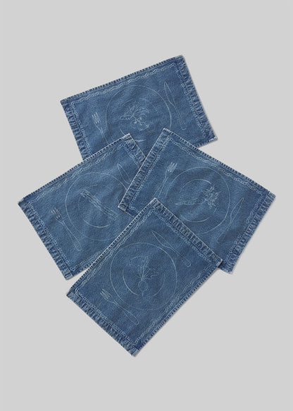 Moda Placemats Set Of 4 in Medium Indigo