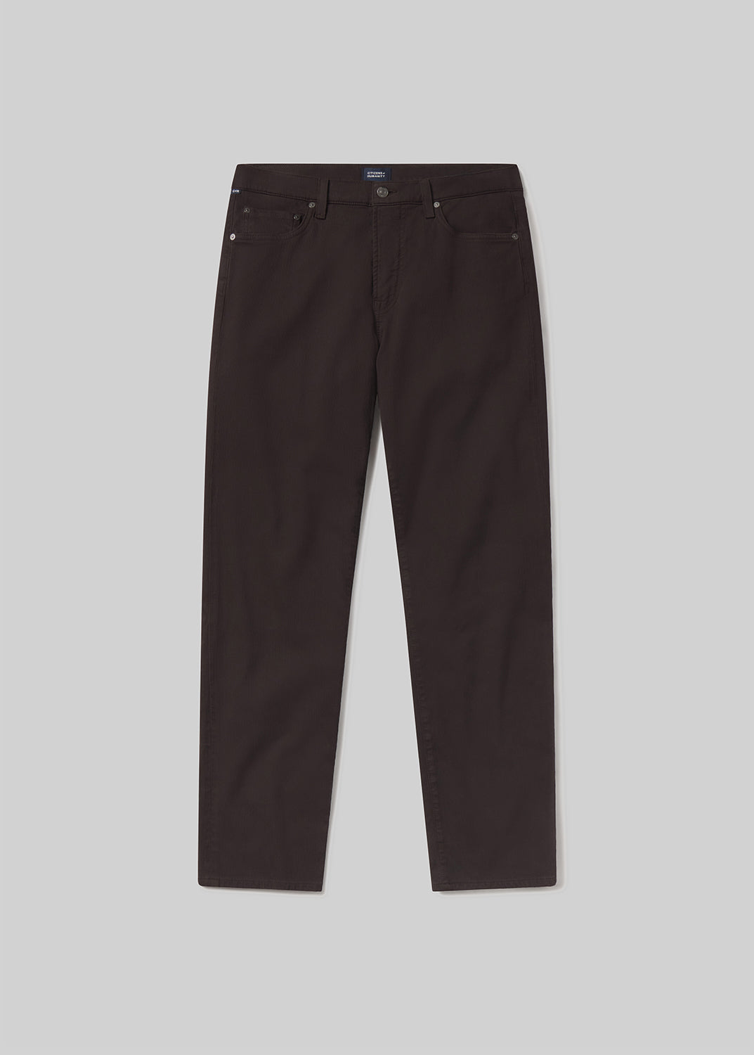 Elijah Relaxed Straight Bedford Corduroy in Barrister flat