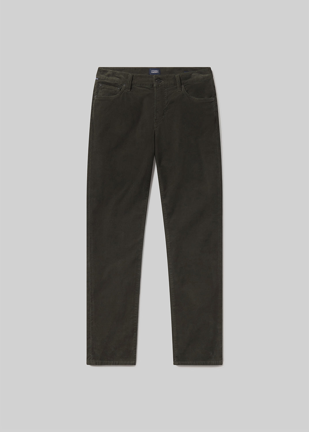 Gage Slim Straight Corduroy in Field flat