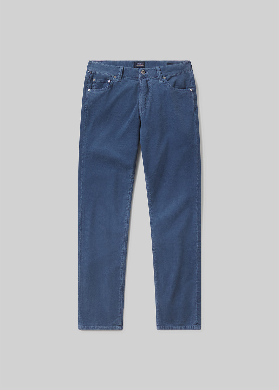 Gage Slim Straight Corduroy in Overcast flat