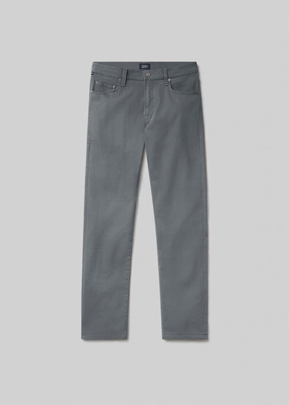 Grey straight-leg pants, front product view