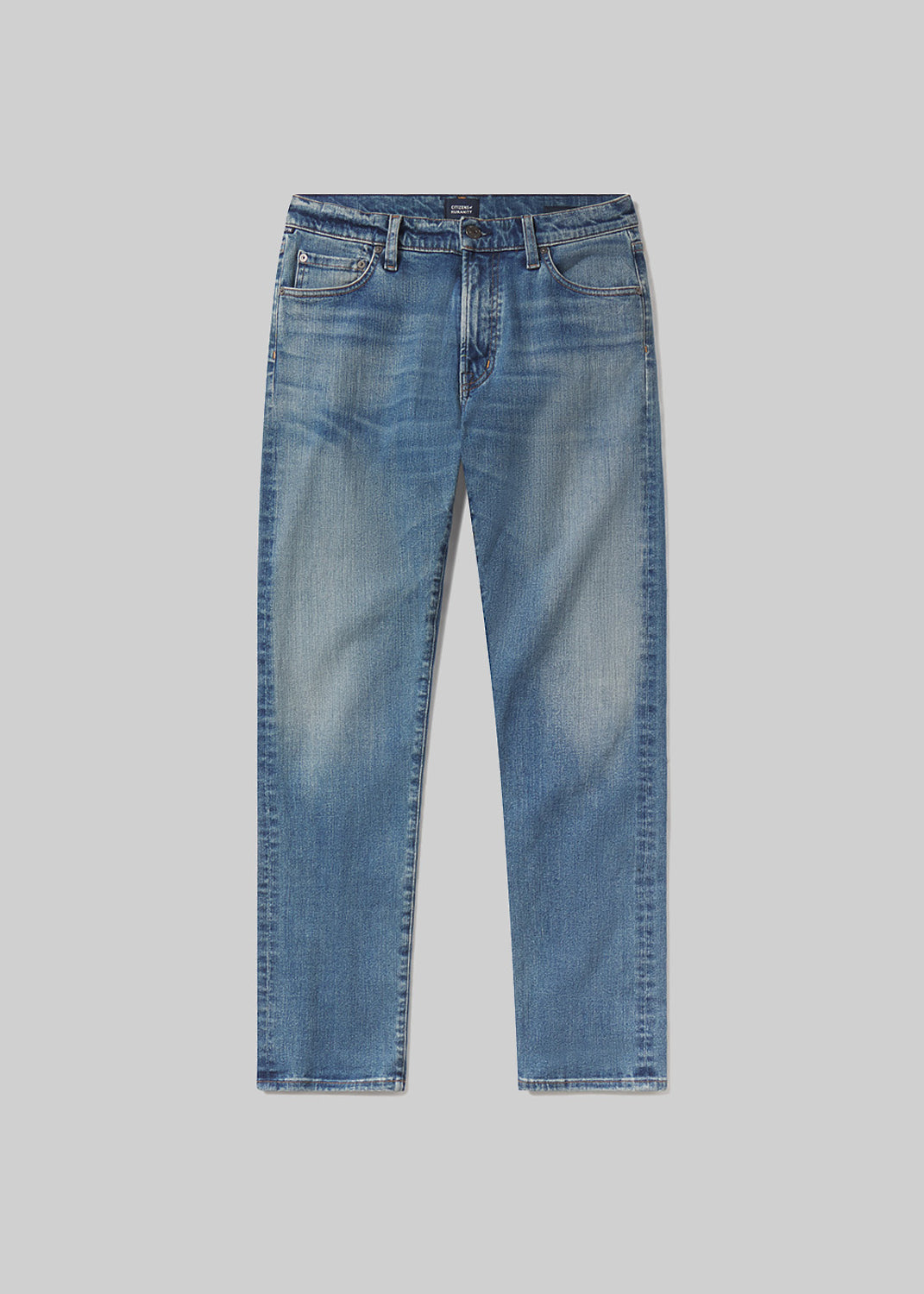 Gage Slim Straight Stretch Selvedge in Thames flat