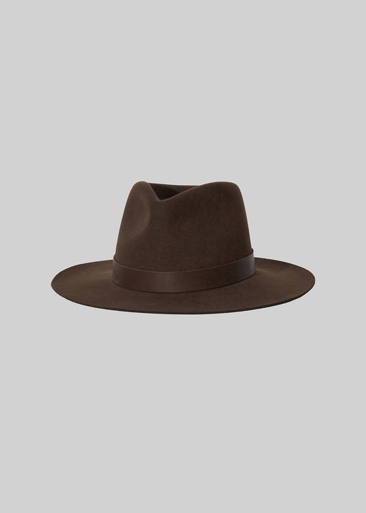 Janessa Leoné Ross Hat in Chocolate flat