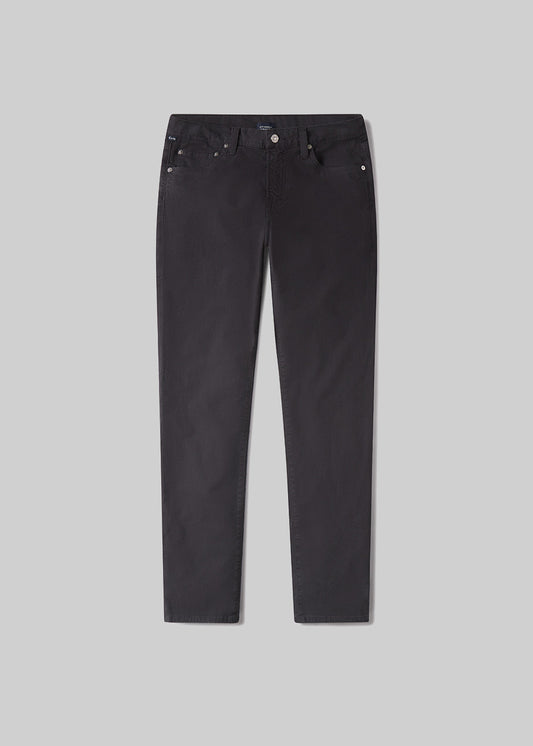 London Tapered Slim Stretch Twill in Charcoal