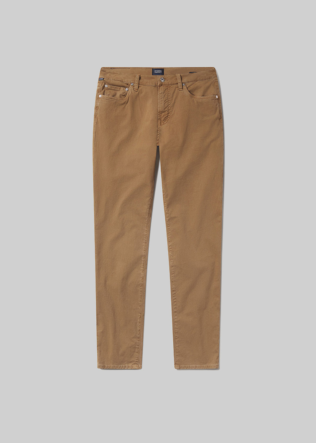 London Tapered Slim Stretch Twill in Dark Khaki