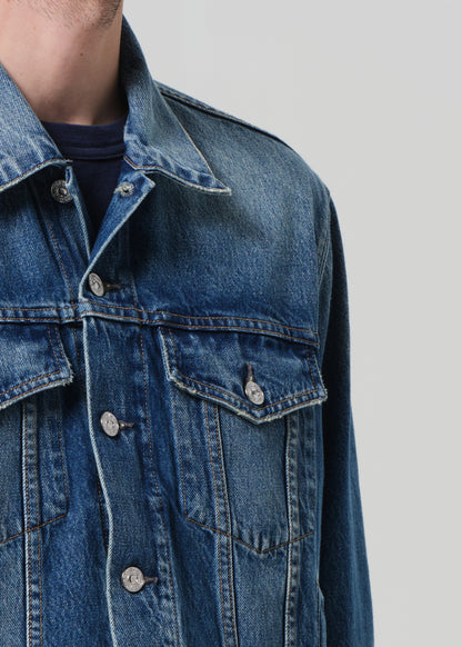 Bamford Denim Jacket in Siren detail