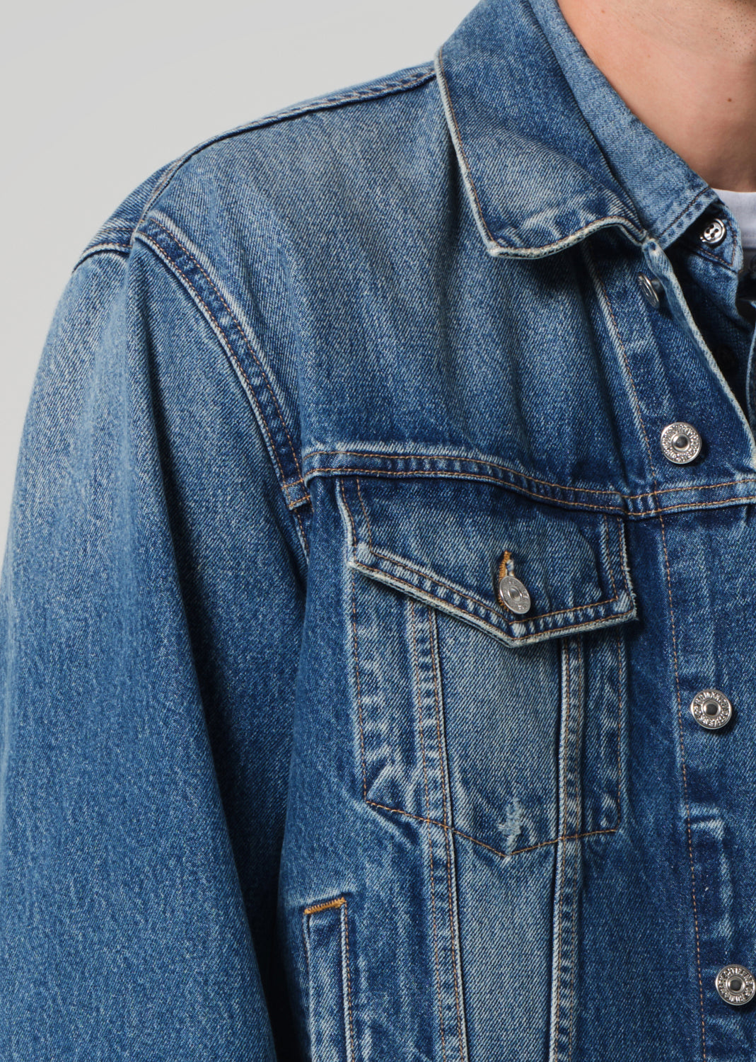 Bamford Denim Jacket in Siren detail