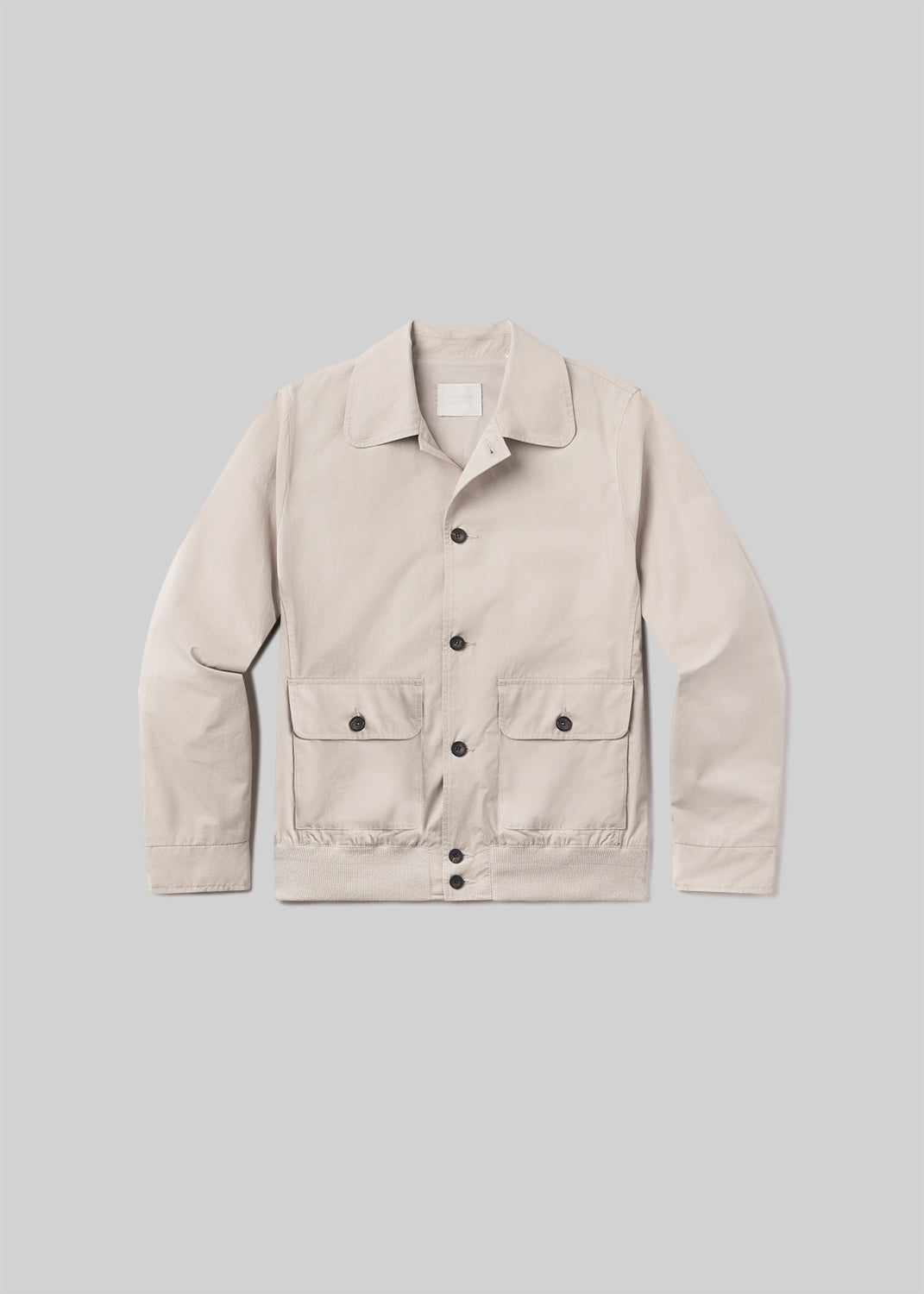 Beige utility jacket, front product view