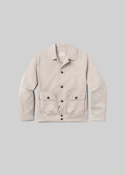 Beige utility jacket, front product view