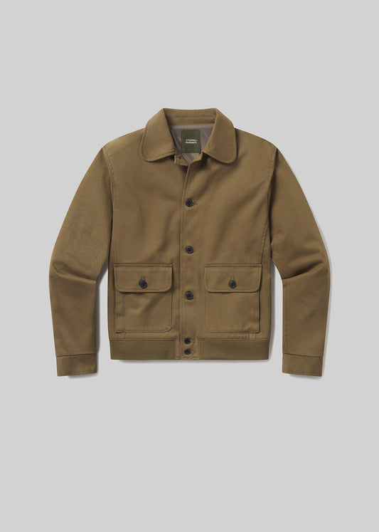 Utility Jacket in Army Green flat