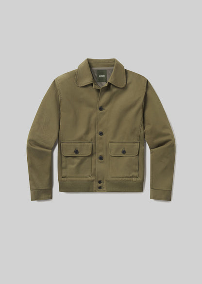 Utility Jacket in Army Green flat