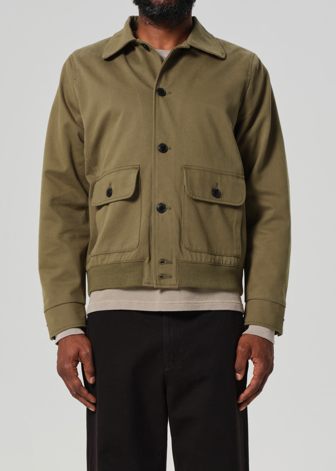 Utility Jacket in Army Green front