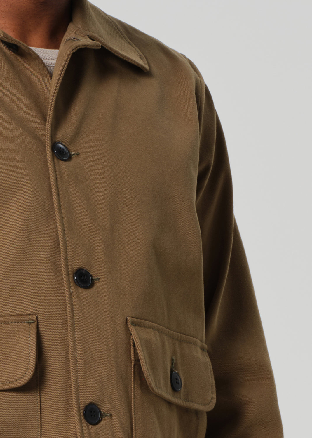 Utility Jacket in Army Green detail