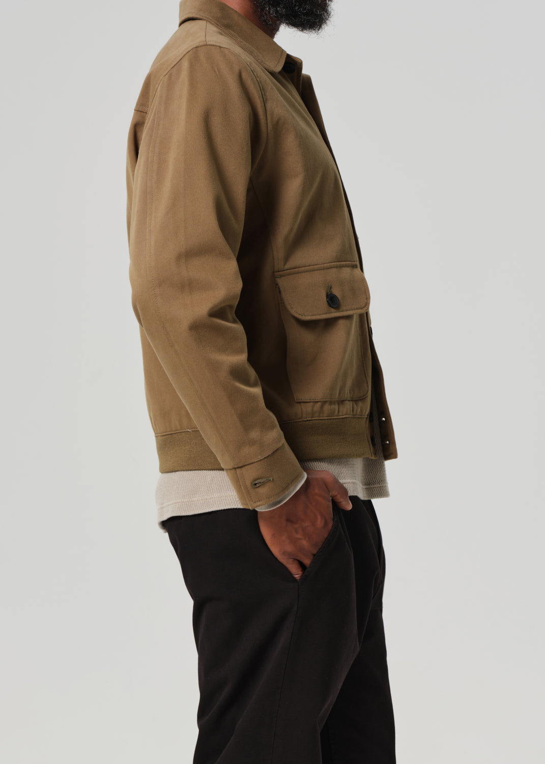 Utility Jacket in Army Green side