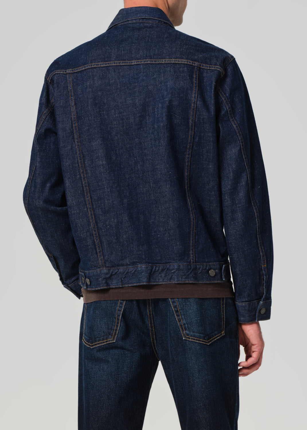 Box Denim Jacket in Crosshatch back