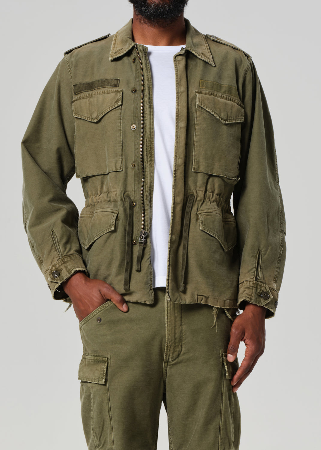 M-51 Utility Jacket in Hiro Green front