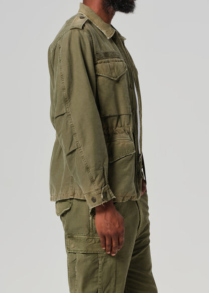 M-51 Utility Jacket in Hiro Green side