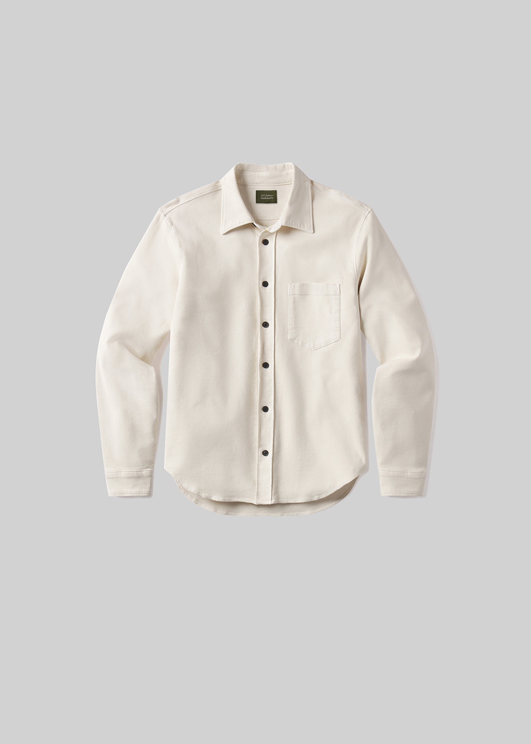 Luca Bucket Dye Shirt French Terry in Spectral flat