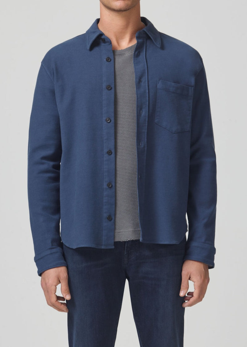 Luca Bucket Dye Shirt French Terry in Baltic – Citizens of Humanity