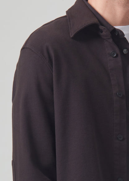 Luca Bucket Dye Shirt French Terry in Barrister detail