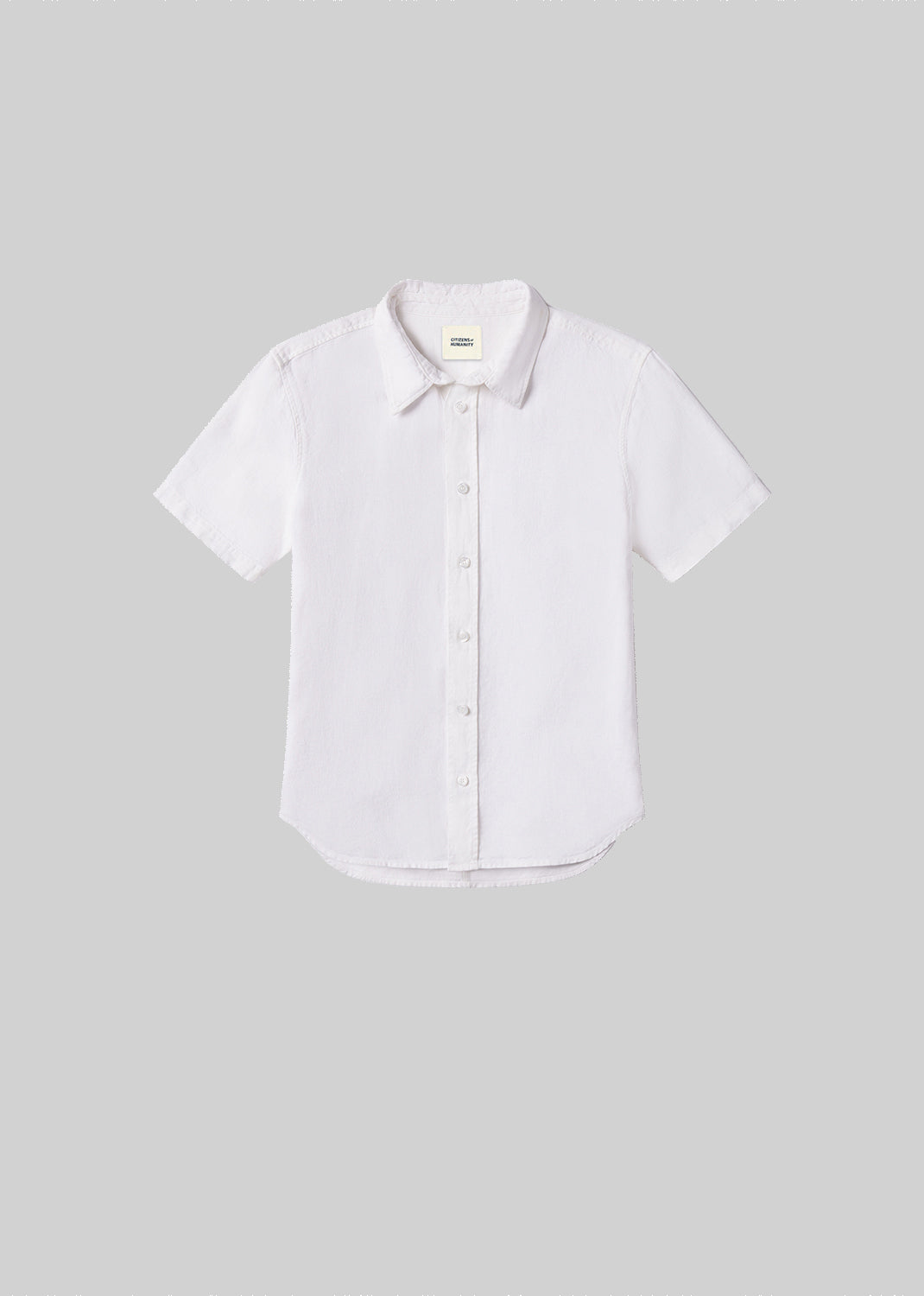 Cairo Short Sleeve Linen Shirt in White