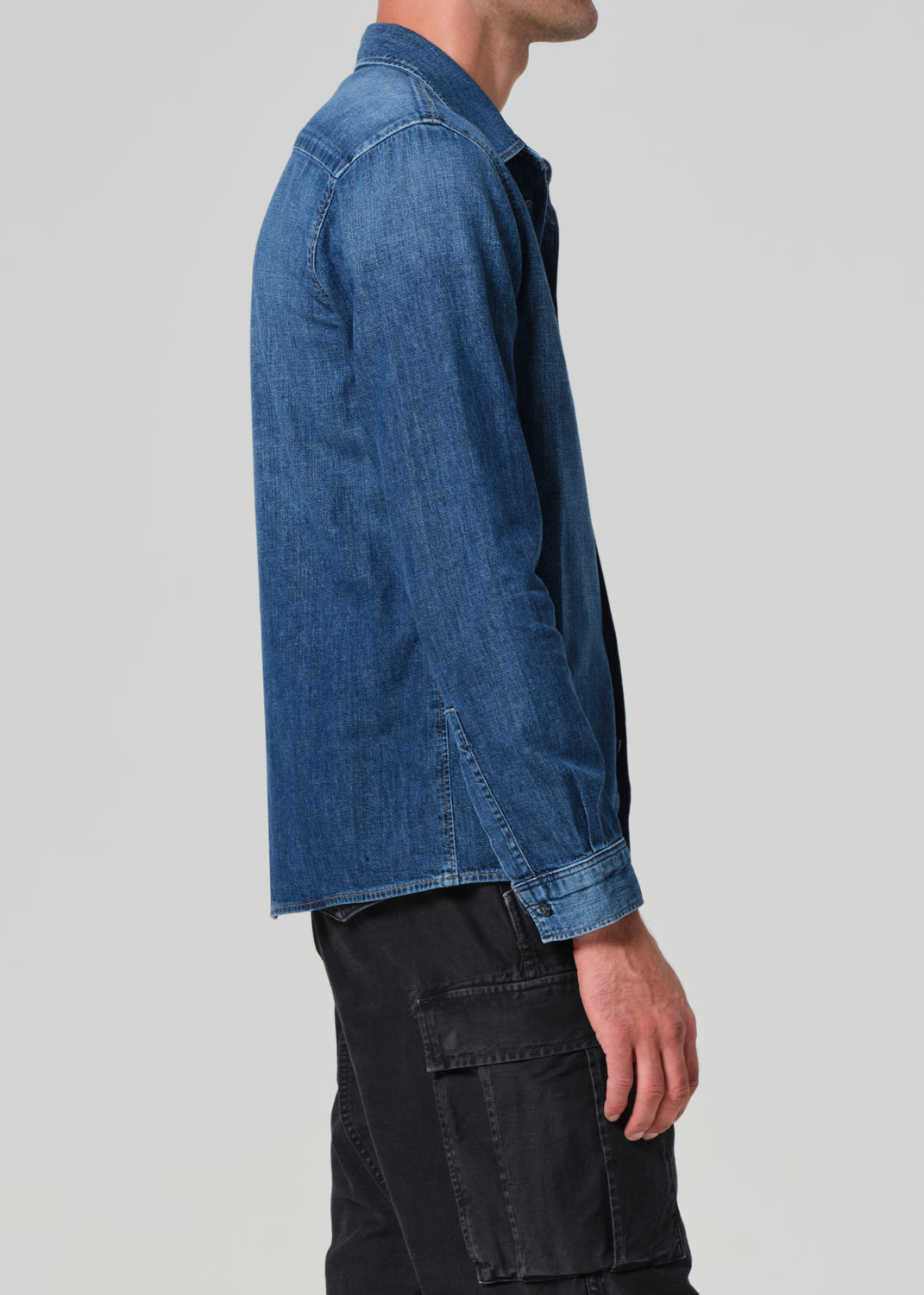 Rework Shirt Chambray in Nile side