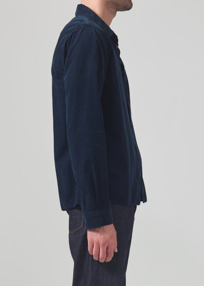 Rework Shirt Corduroy in Navy side