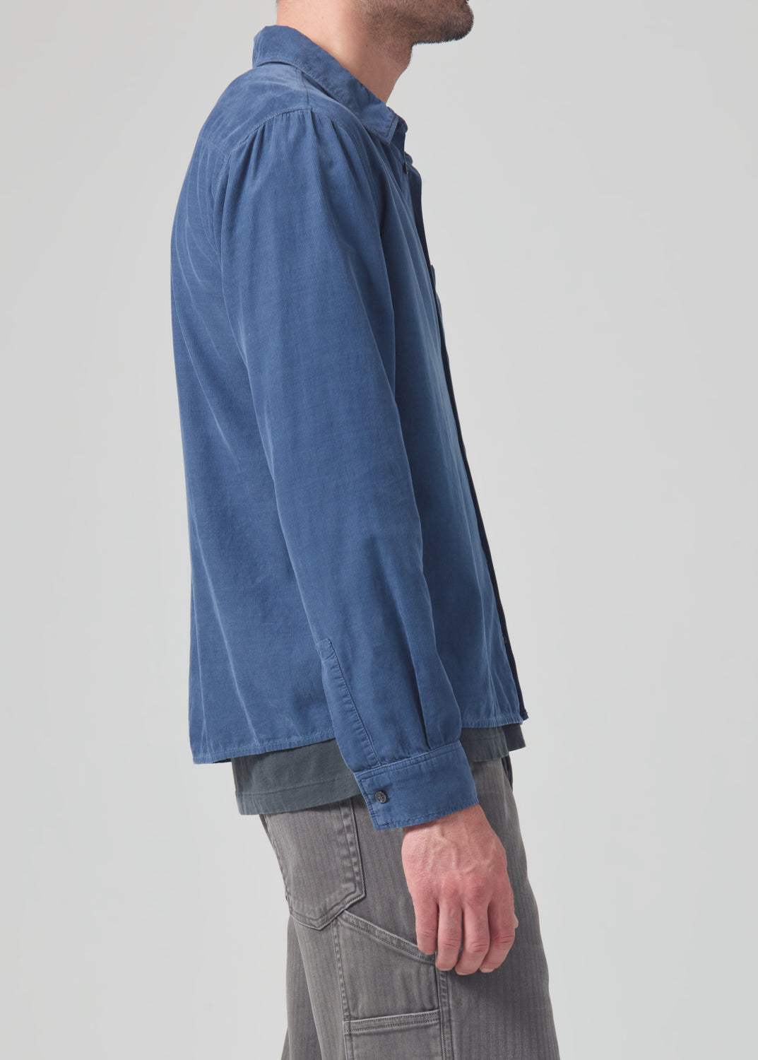 Rework Shirt Corduroy in Overcast side