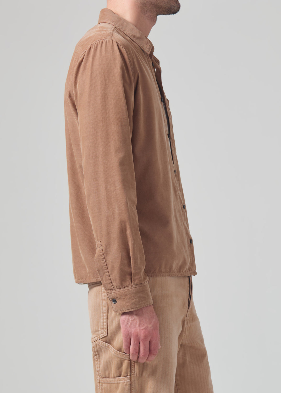 Rework Shirt Corduroy in Sahara side