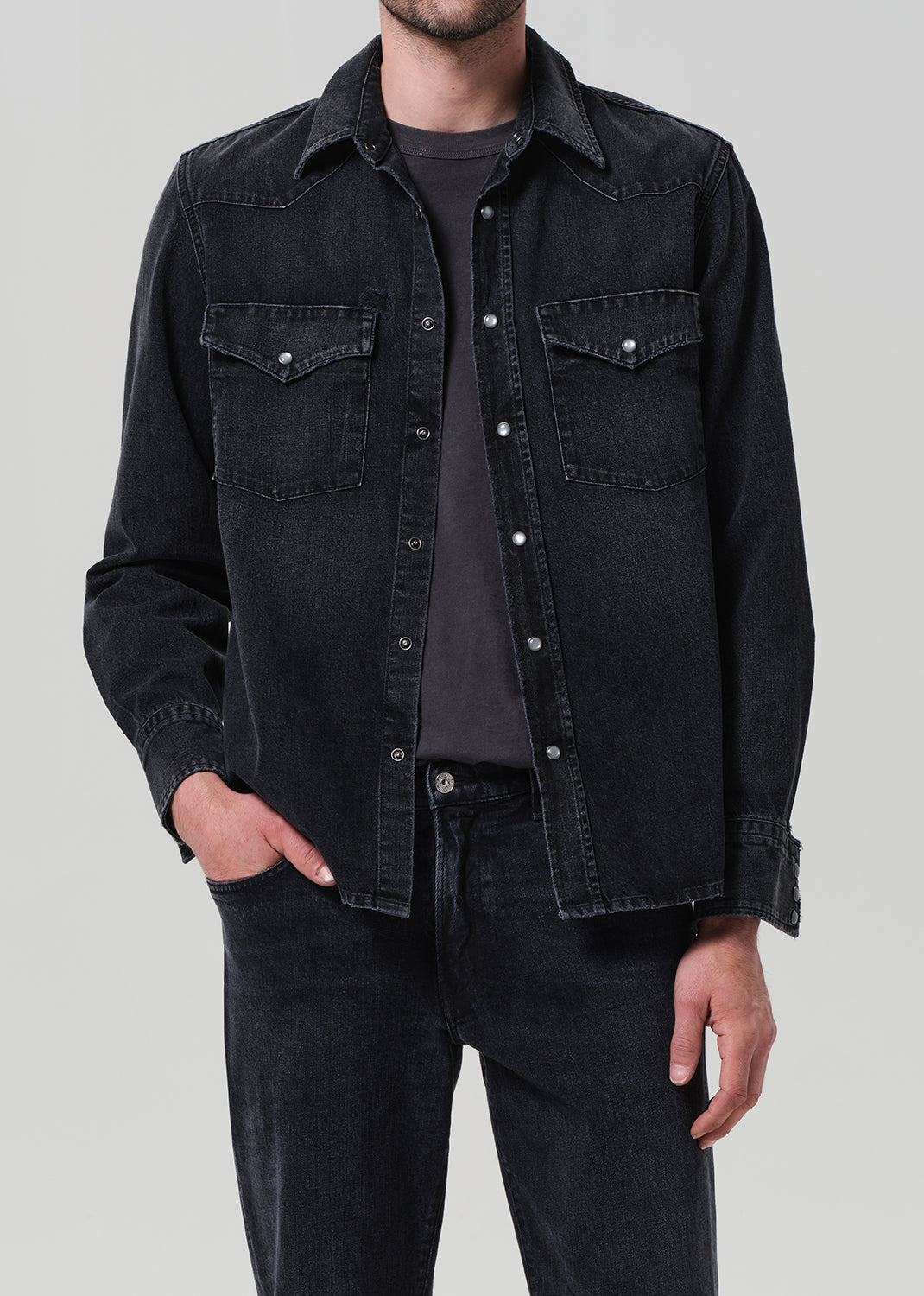 Western Shirt in Vintage Black – Citizens of Humanity