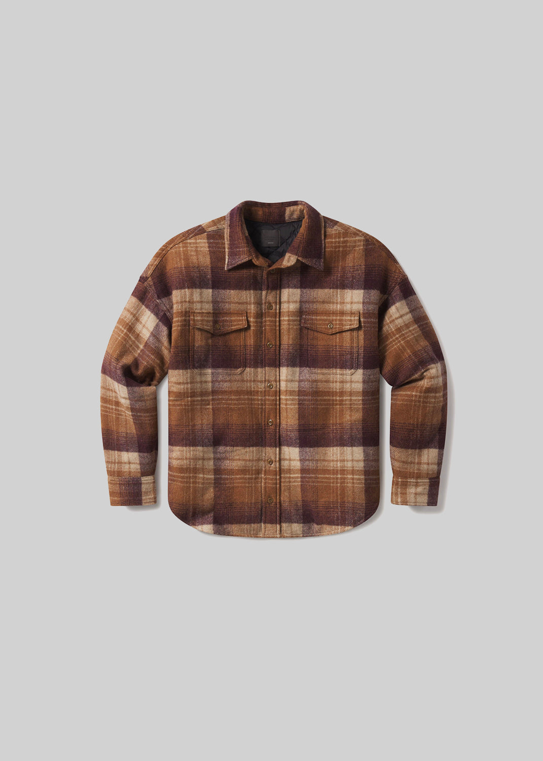 Shigoto Shirt Jacket
In Tan Plaid