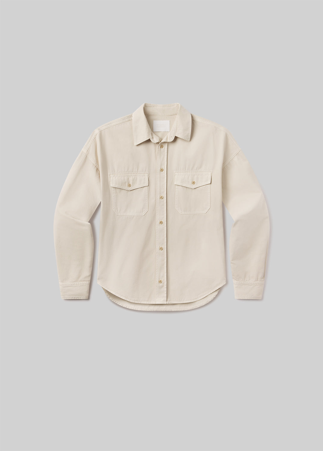 Shigoto Shirt in Light Taupe flat
