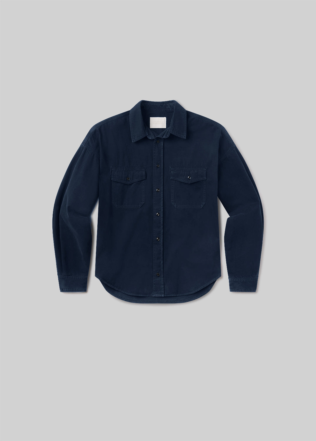 Navy utility shirt, front product view