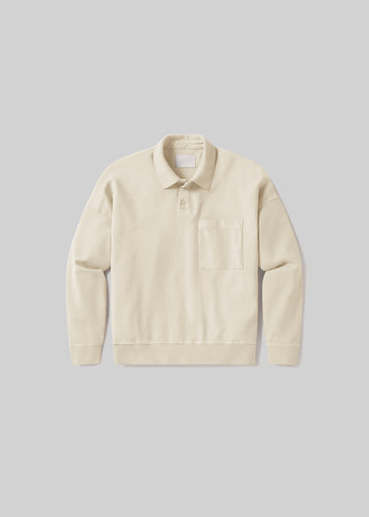 Rugby Polo in Ecru flat