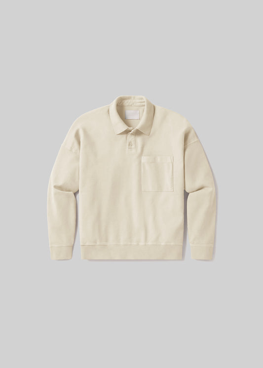 Rugby Polo in Ecru flat