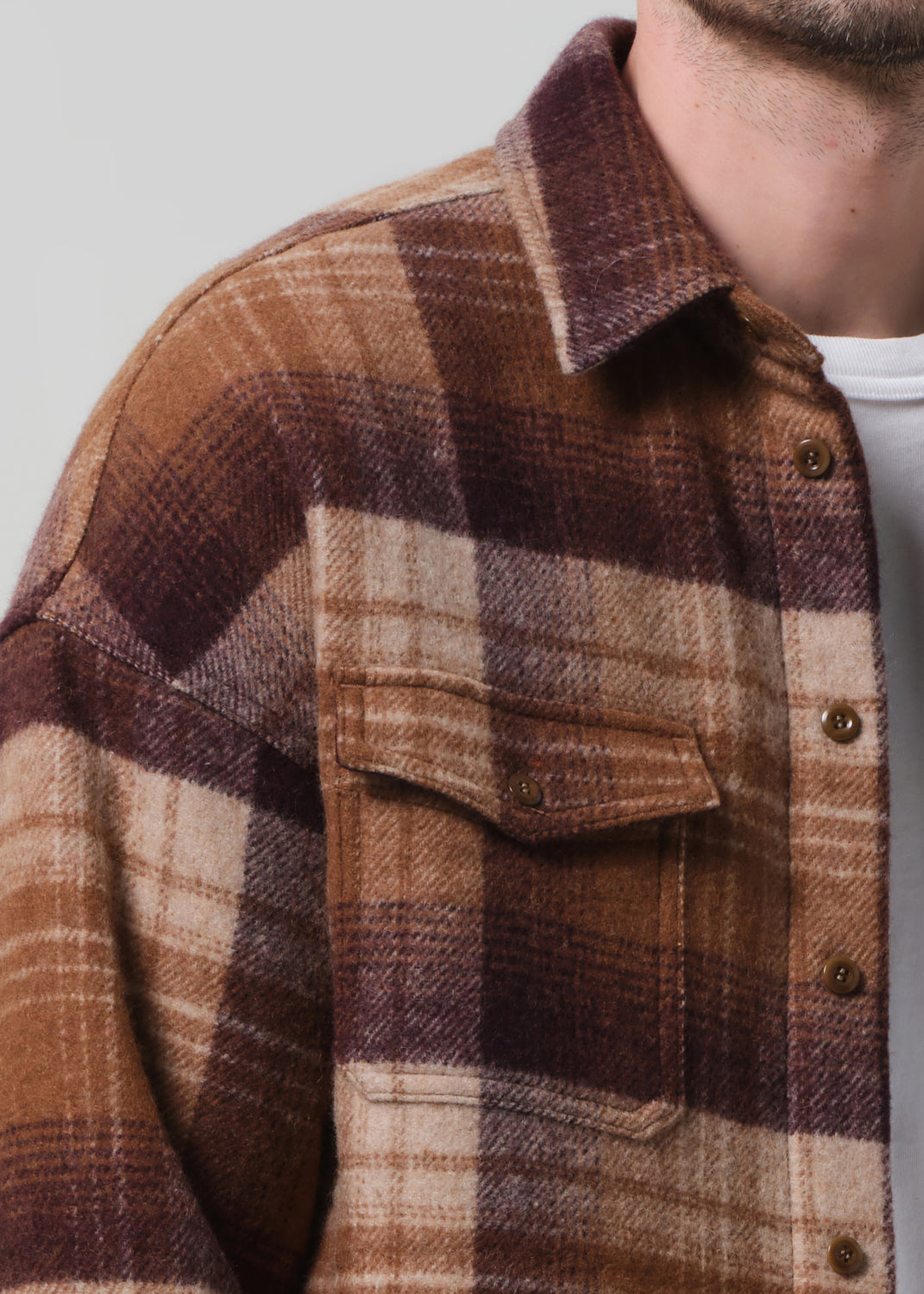 Shigoto Shirt Jacket in Tan Plaid – Citizens of Humanity